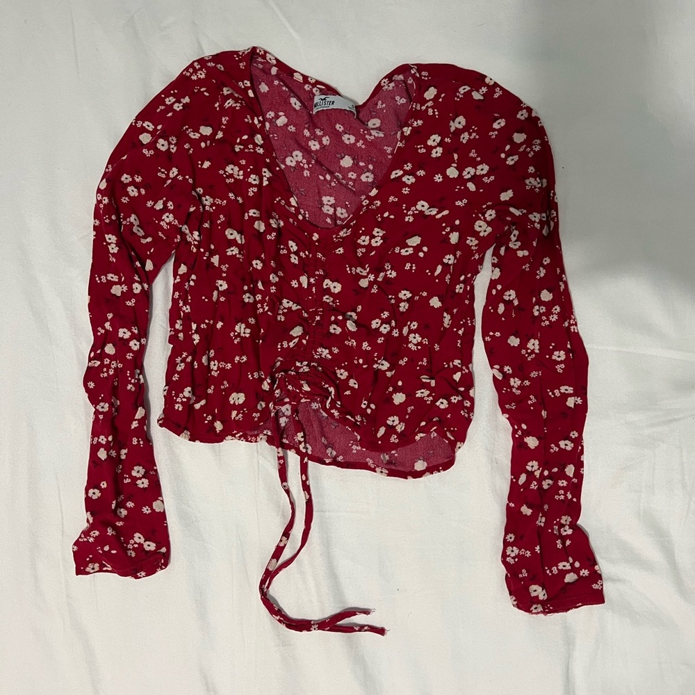 Hollister Floral Red Women's Top